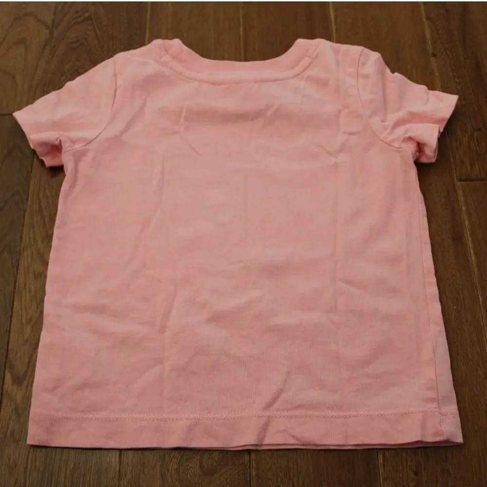 Hanna Andersson Carousel Graphic Short Sleeve Cotton T-Shirt Pink‎ 18-24 Month